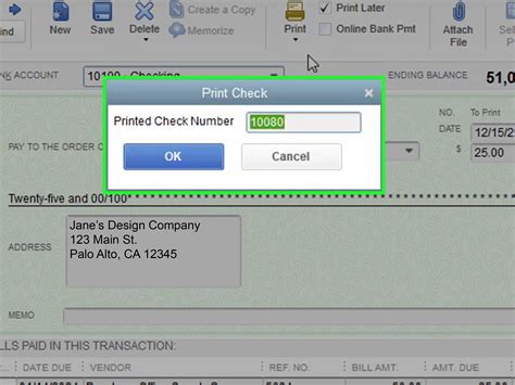 how do you print checks in quickbooks online