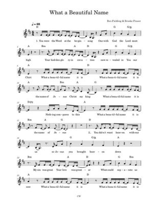 what a beautiful name sheet music How does the choice of instrument influence the interpretation of a piece of music?